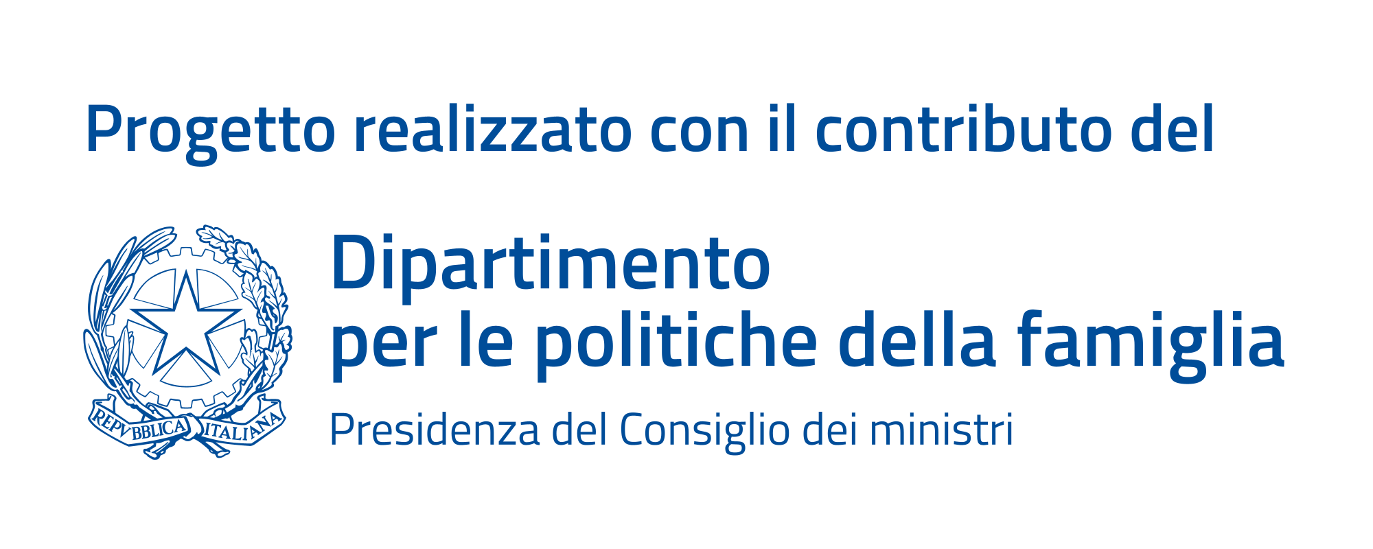 Progetto realizzato con il contributo del Dipartimento per le politiche della famiglia